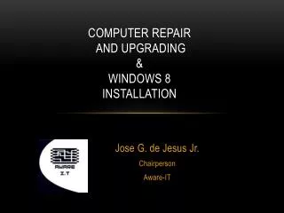 Computer Repair and Upgrading &amp; Windows 8 INSTALLATION