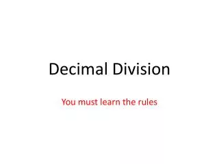decimal division