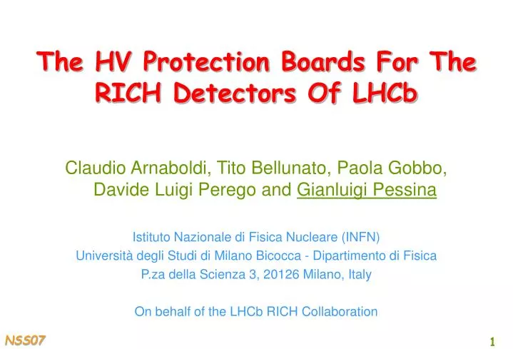 the hv protection boards for the rich detectors of lhcb
