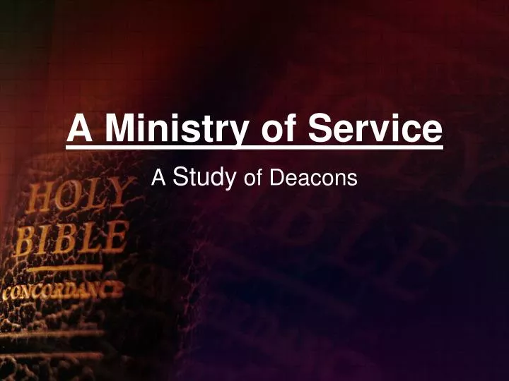 a ministry of service