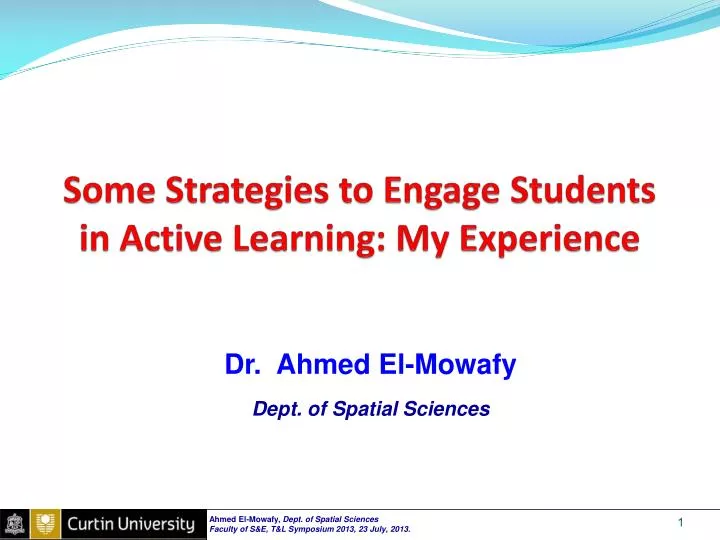 some strategies to engage students in active learning my experience