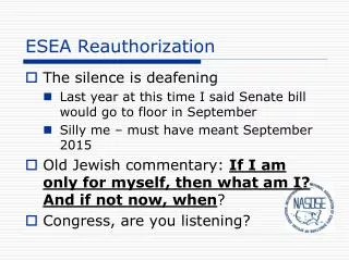 ESEA Reauthorization