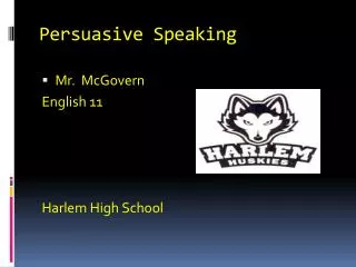 Persuasive Speaking