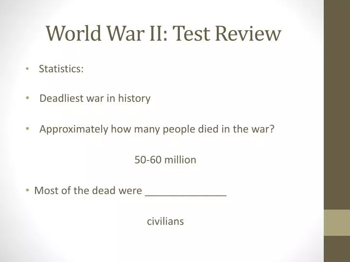 world war ii test review