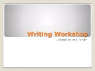 Writing Workshop