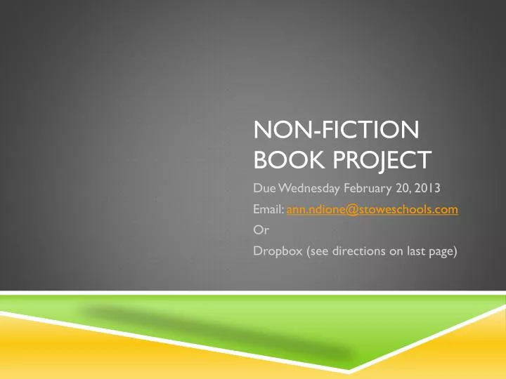 non fiction book project