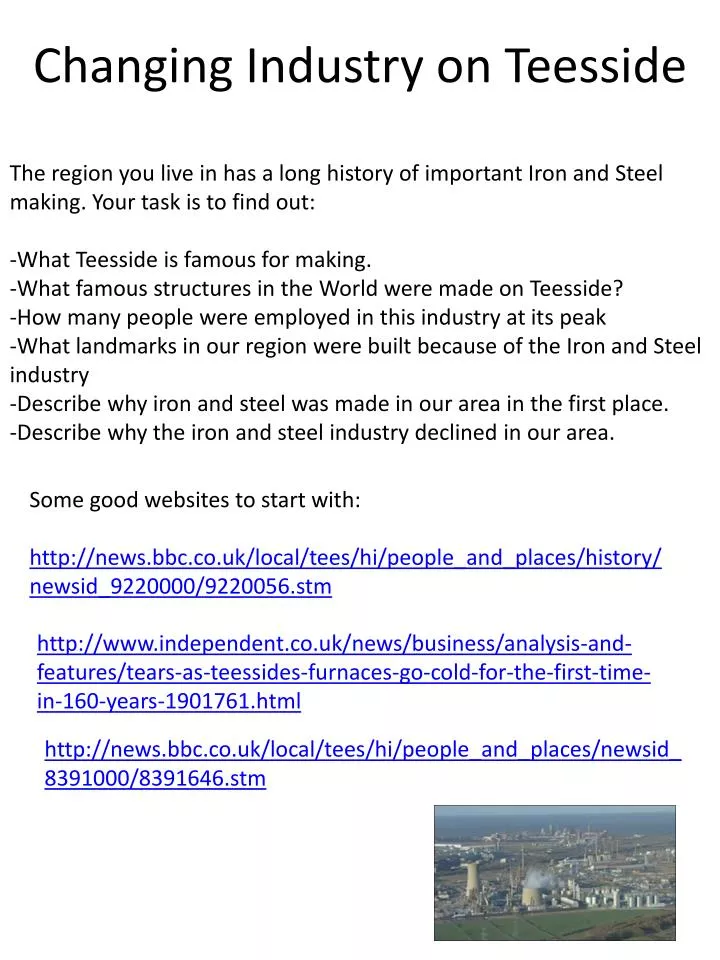 changing industry on teesside