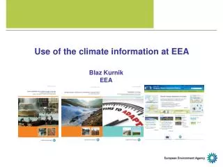 Use of the climate information at EEA