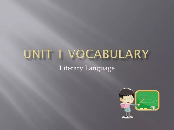 unit 1 vocabulary