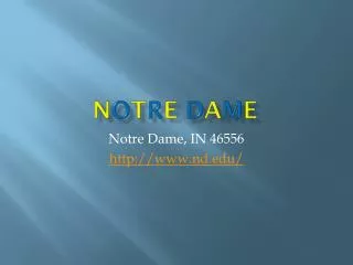 n o t r e d a m e
