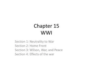 Chapter 15 WWI