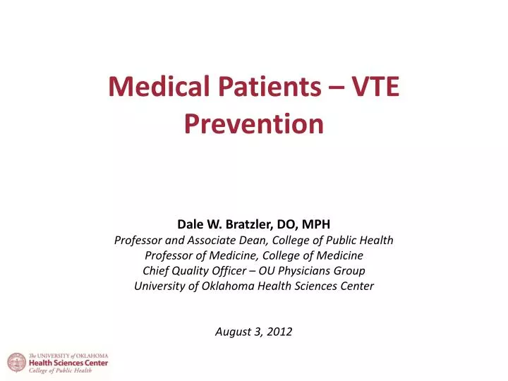 medical patients vte prevention