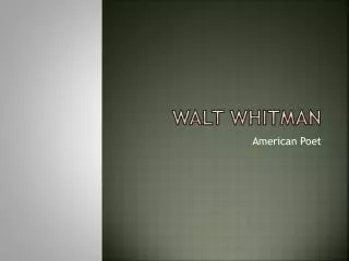 walt whitman