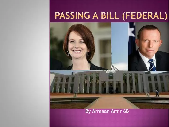 passing a bill federal
