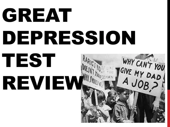 great depression test review