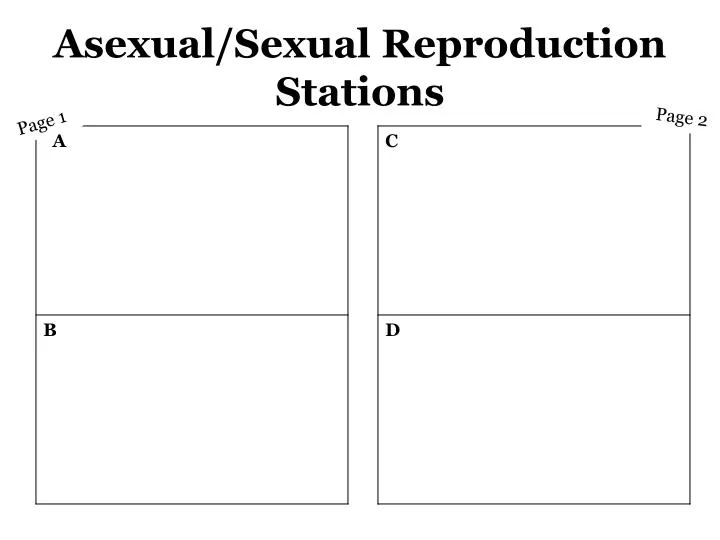asexual sexual reproduction stations