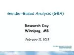 Gender-Based Analysis (GBA) - slide 1