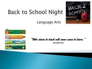 back to school night