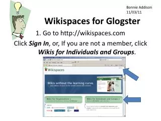 Wikispaces for Glogster