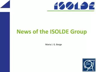 News of the ISOLDE Group