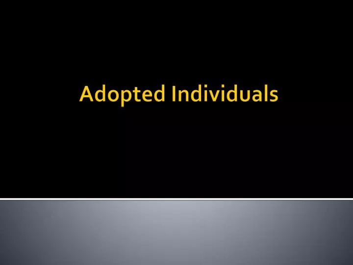adopted individuals