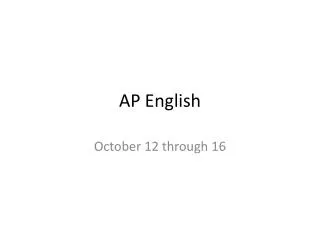 AP English