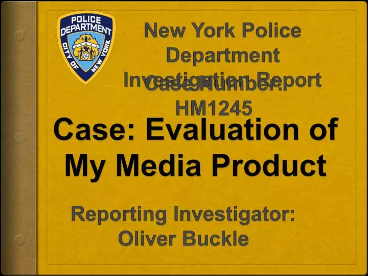 case evaluation of my media product