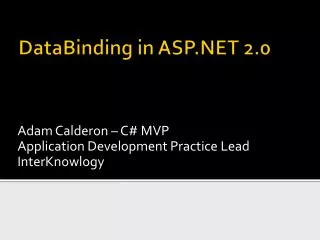 DataBinding in ASP.NET 2.0