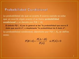 probabilidad condicional