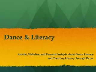 Dance &amp; Literacy