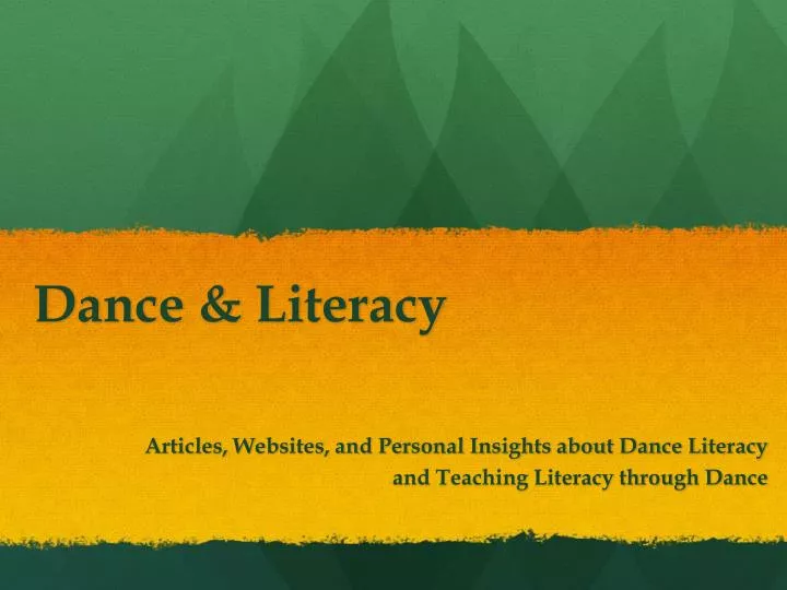 dance literacy