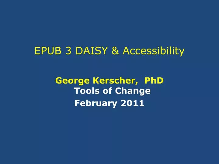 epub 3 daisy accessibility