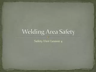 Welding Area Safety