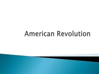 American Revolution