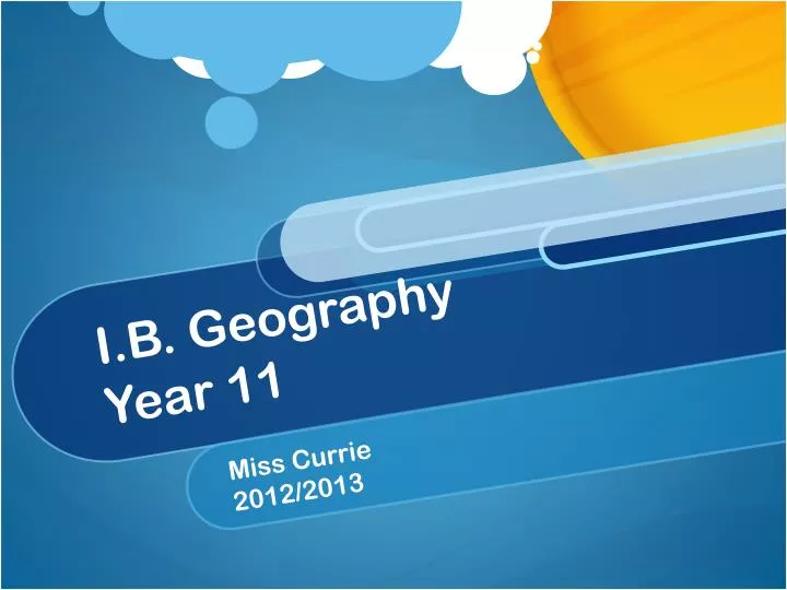 i b geography year 11