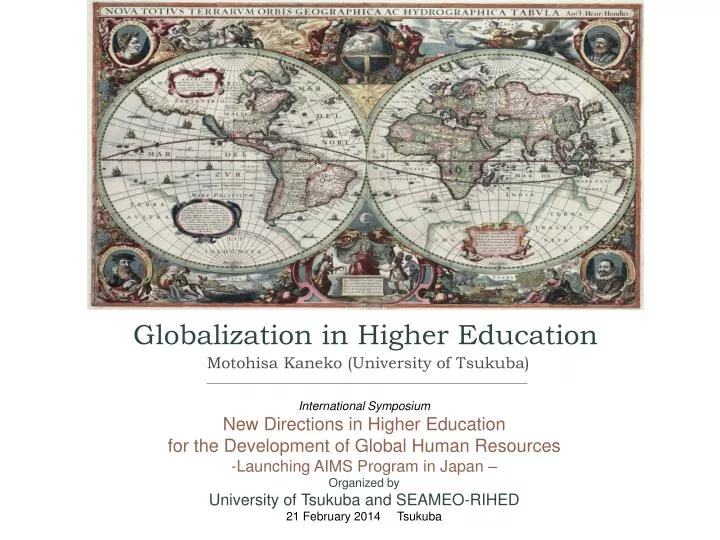 globalization in higher education motohisa kaneko university of tsukuba