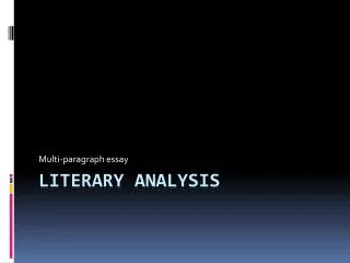 Literary Analysis