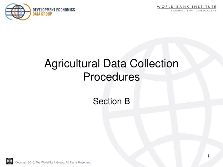 agricultural data collection procedures