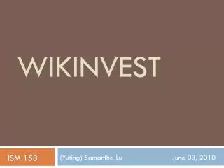 wikinvest