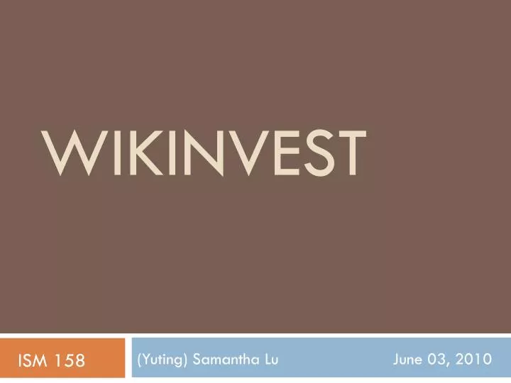 wikinvest
