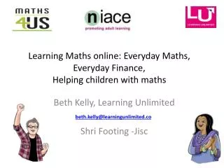 Learning Maths online: Everyday Maths, Everyday Finance, Helping children with maths