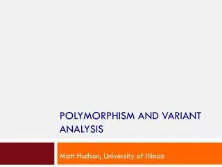 POLYMORPHISM AND VARIANT ANALYSIS