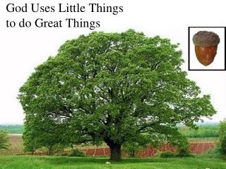 god uses little things to do great things