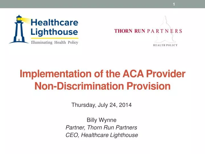 implementation of the aca provider non discrimination provision