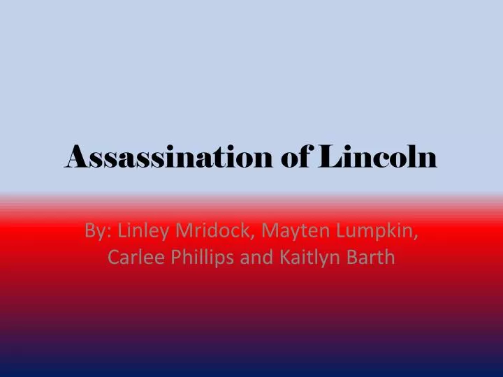 assassination of lincoln