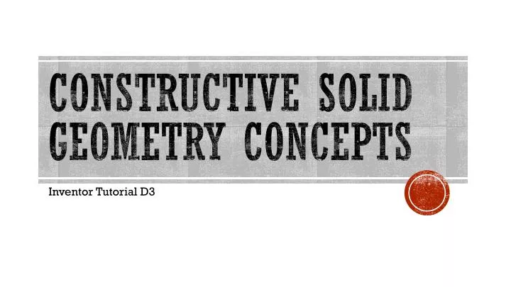 constructive solid geometry concepts