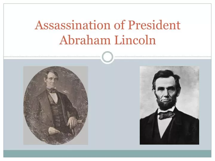 assassination of president abraham lincoln