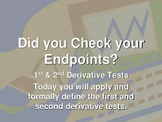 Did you Check your Endpoints?