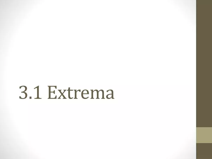 3 1 extrema