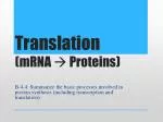 Understanding Protein Synthesis: The Role of mRNA, tRNA, and Ribosomes - slide 1